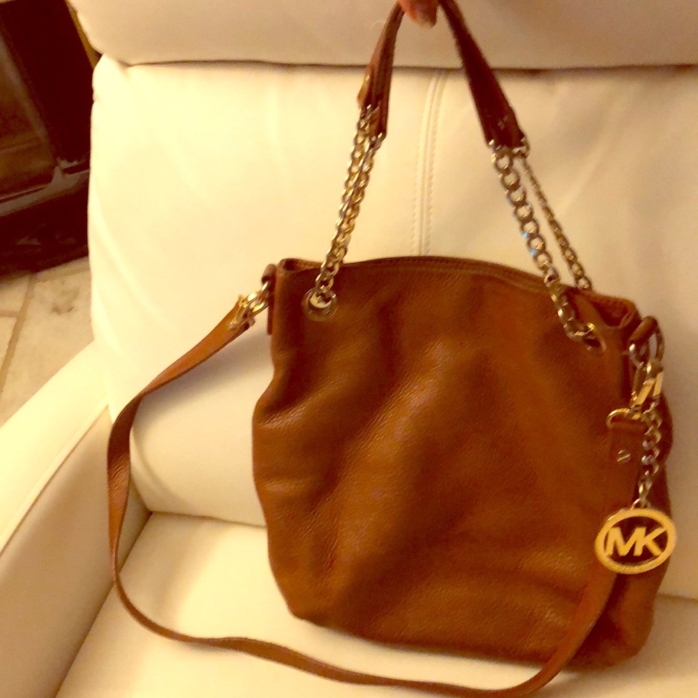 Brown leather Michael Kors bag